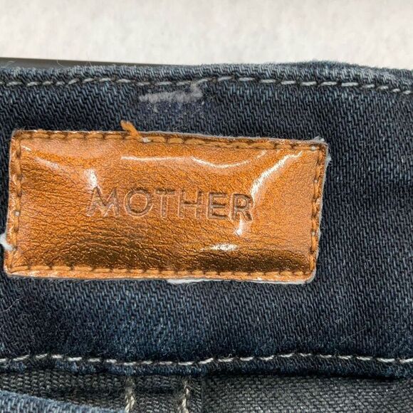 Mother The Looker Ankle Fray In Coffee Tea Or Me Mid Rise Denim Skinny Jeans Sz - Picture 3 of 11
